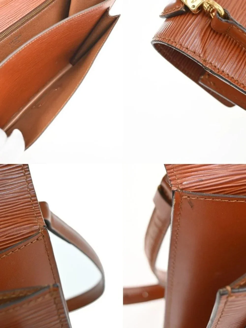 LOUIS VUITTON Monceau 2Way Shoulder Hand Bag Epi Leather Brown M52123 81YH920 - Picture 15 of 16
